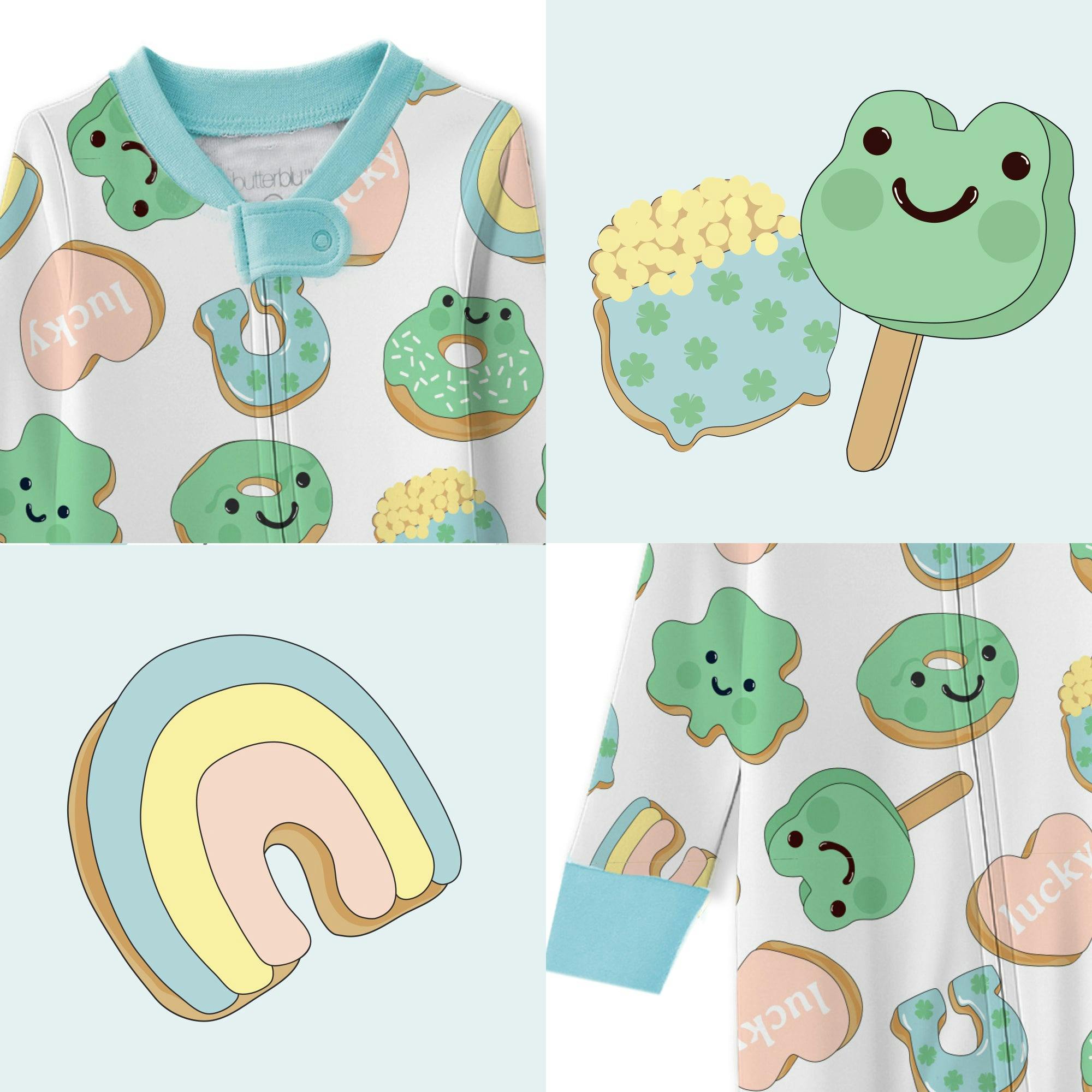 CRUZ Snug Fit Footed Baby Girls Pajamas