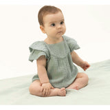 Solid Muslin Jadeite - V-Neck Bubble