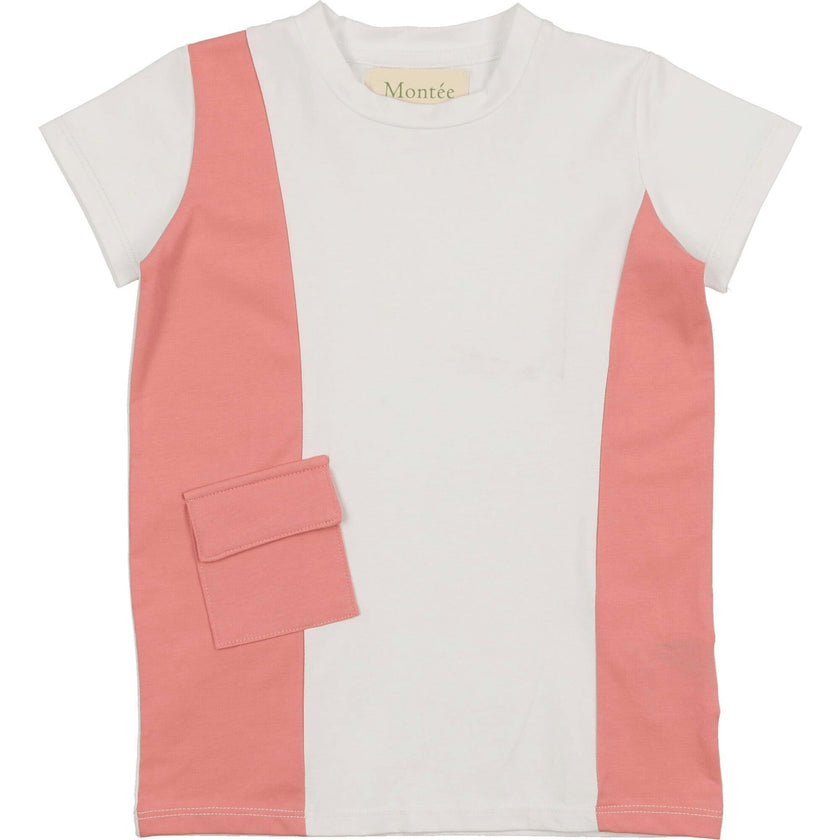 Colorblock Pocket Short Sleeves Tee