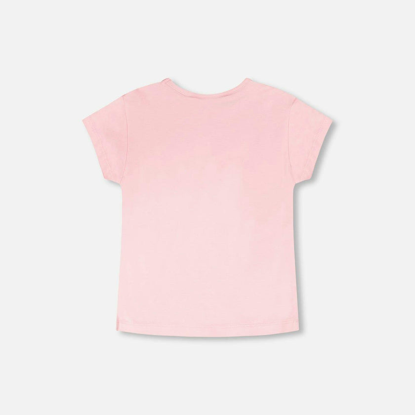 Organic Cotton Jersey Ice Cream T-Shirt Pink