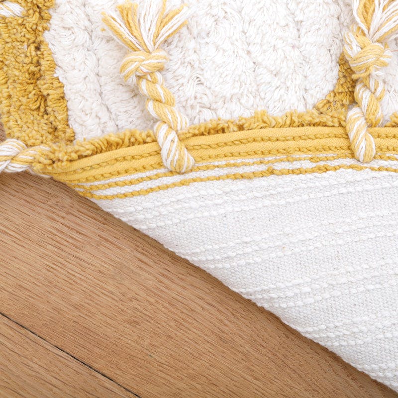 Come Braided Tassel Round Rug