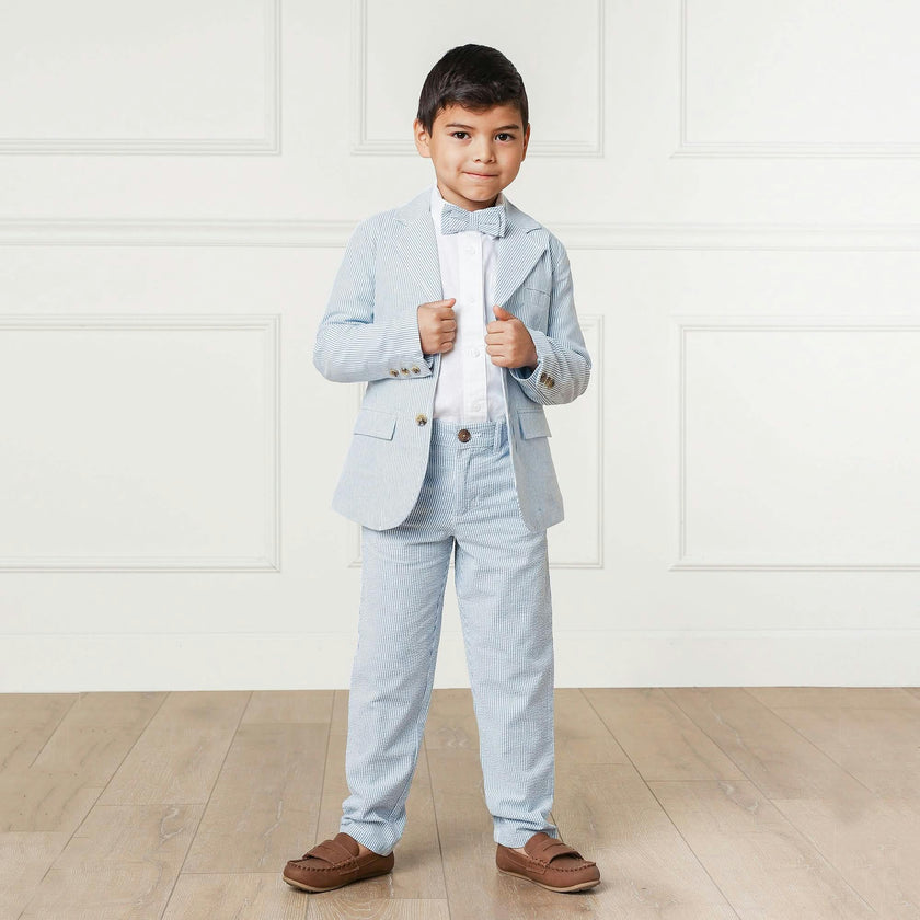 Organic Seersucker Suit Pant - Baby