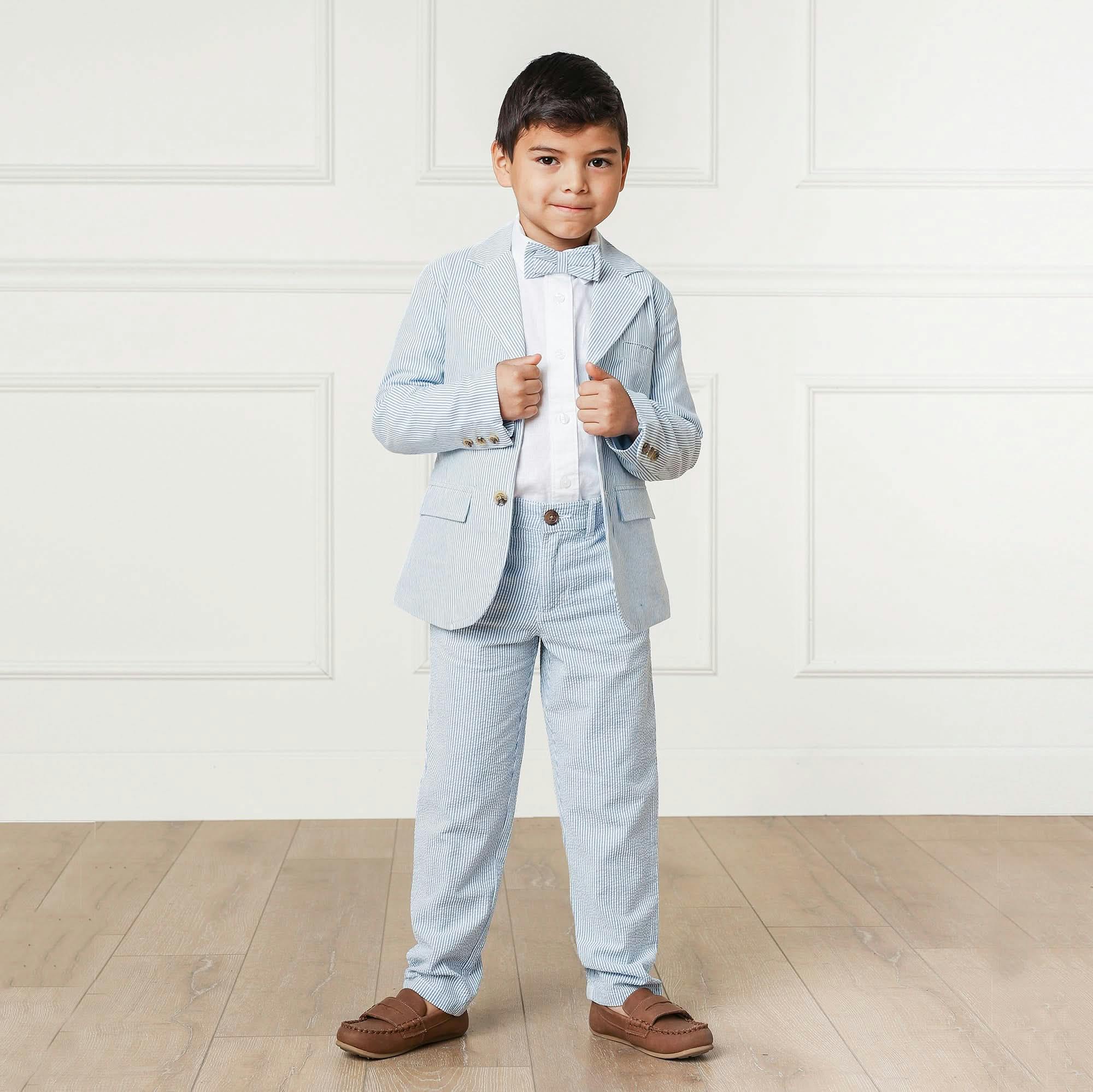 Organic Seersucker Suit Pant