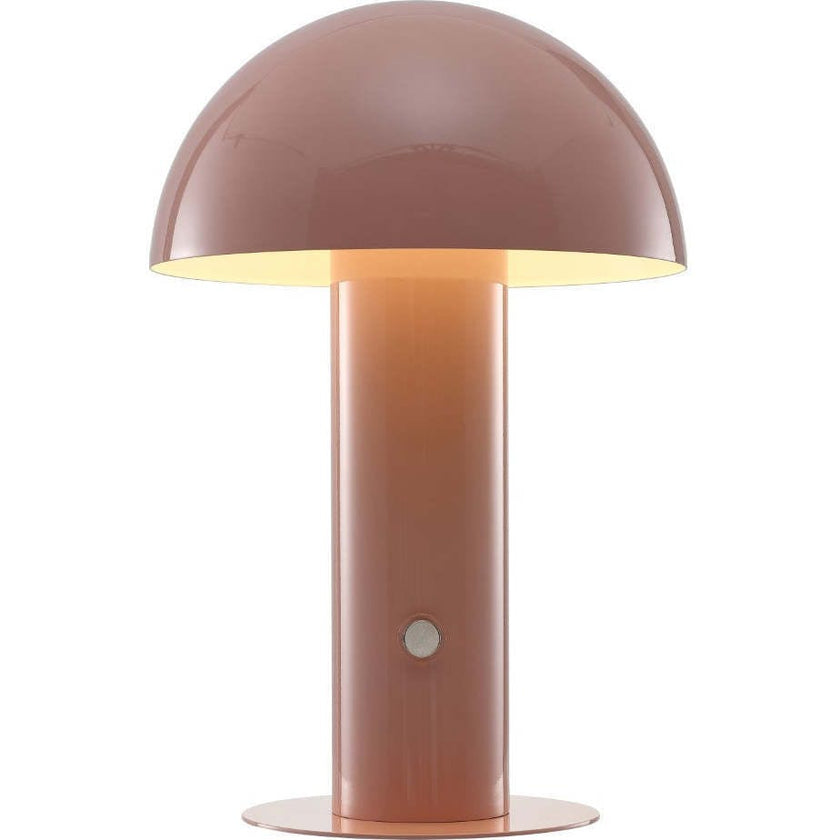 Boletus 10.75" Contemporary Bohemian Rechargeable/Cordless Iron Integrated LED Mushroom Table Lamp