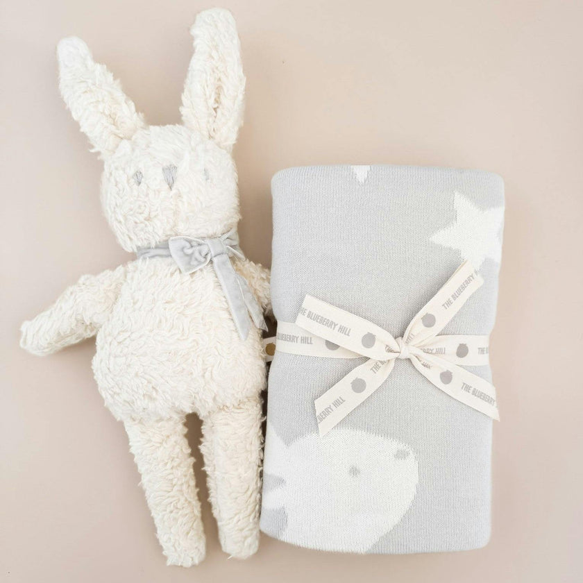 Star Moon Blanket Bunny Plush Toy Gift Set