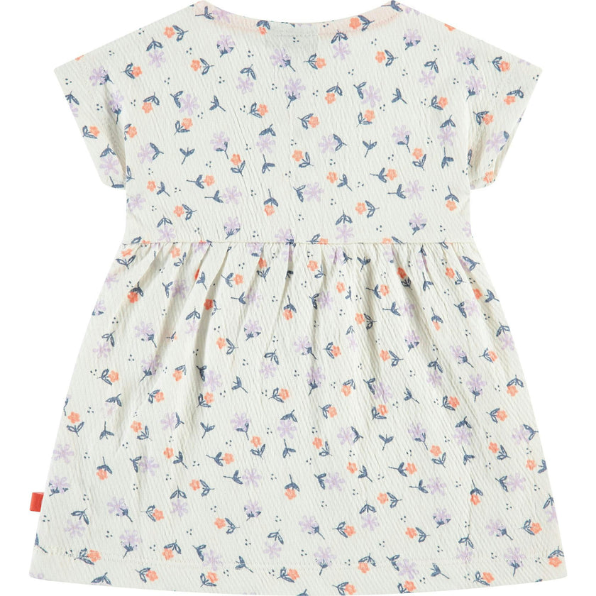 All Over Print Flowers Short Sleeve Dress