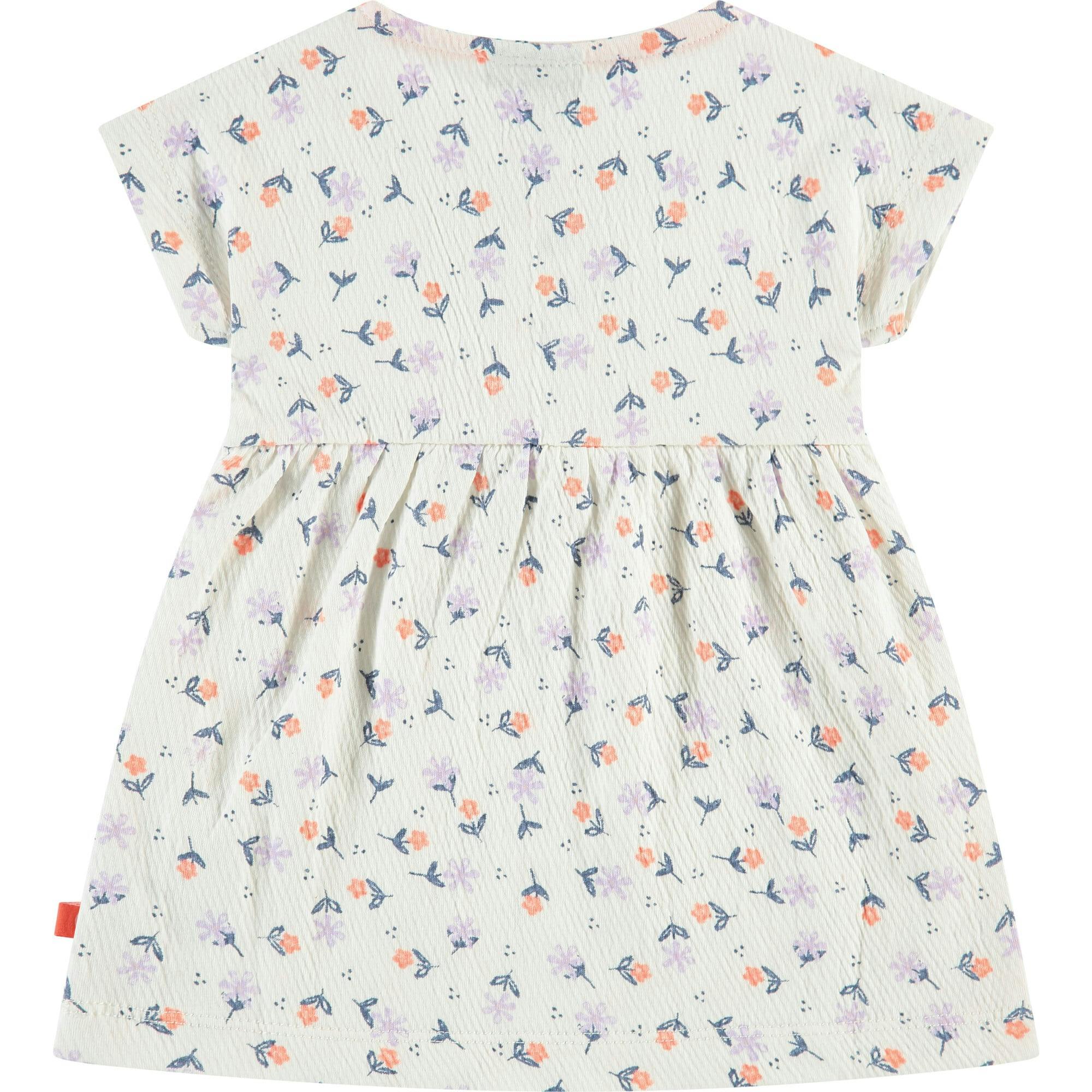 All Over Print Flowers Short Sleeve Dress