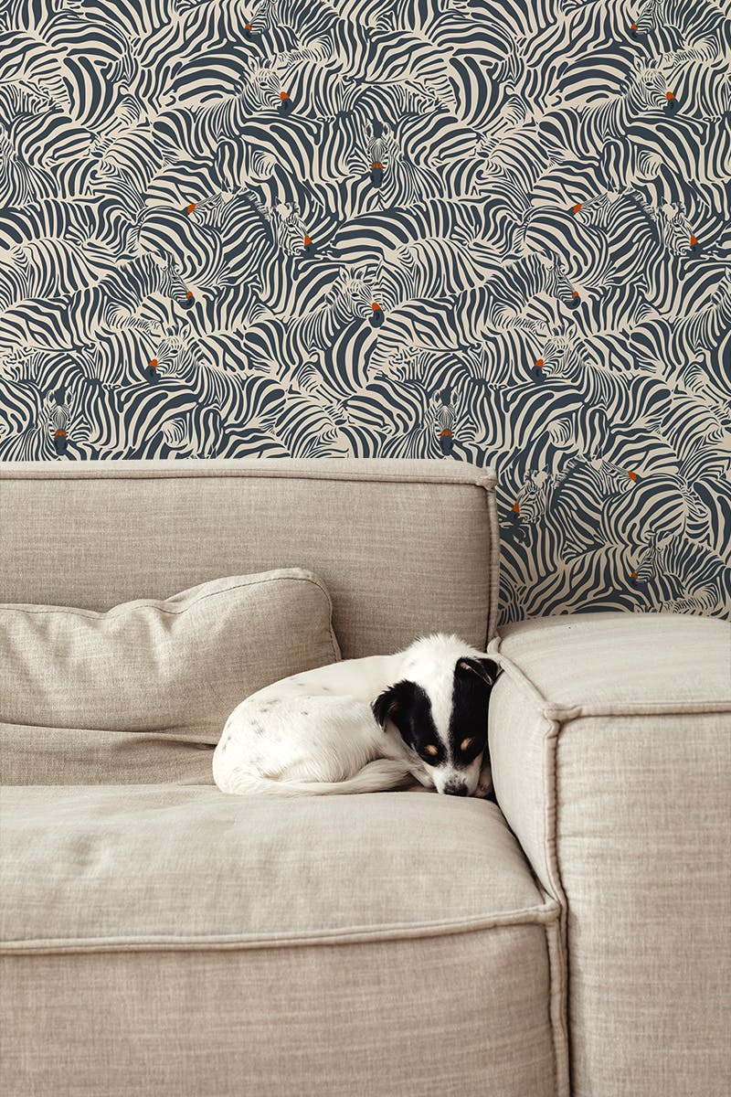 Wallpaper Zebra color encre