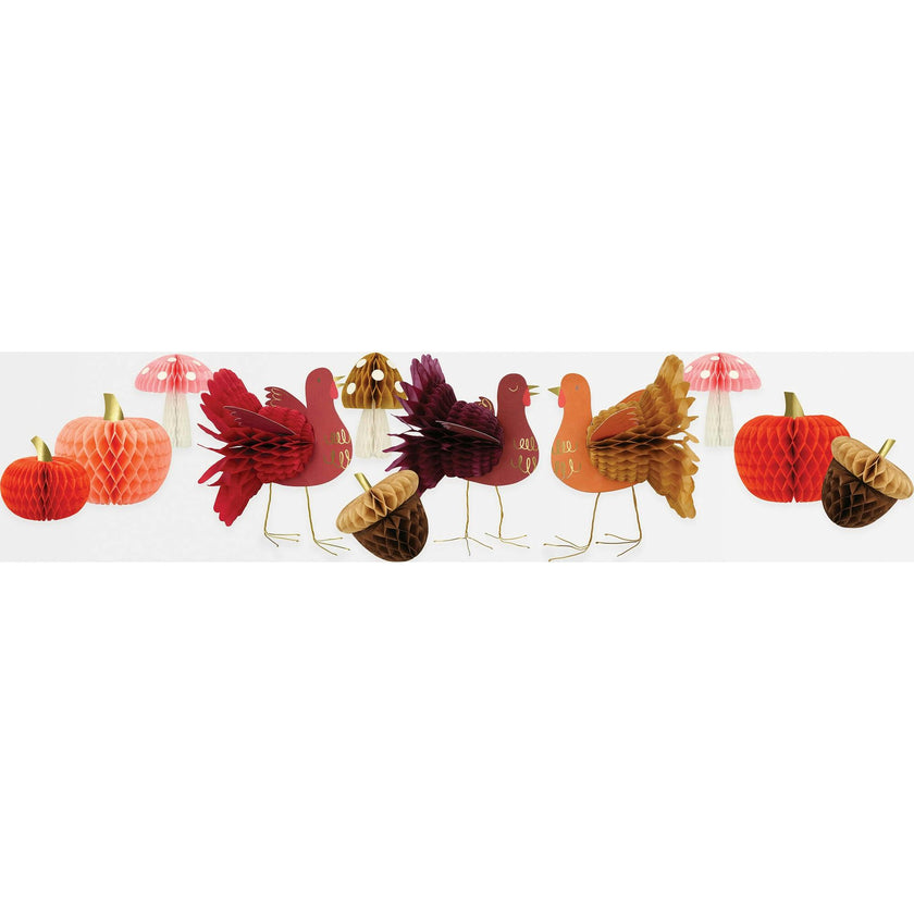 Mixed Thanksgiving Honeycomb Decorations