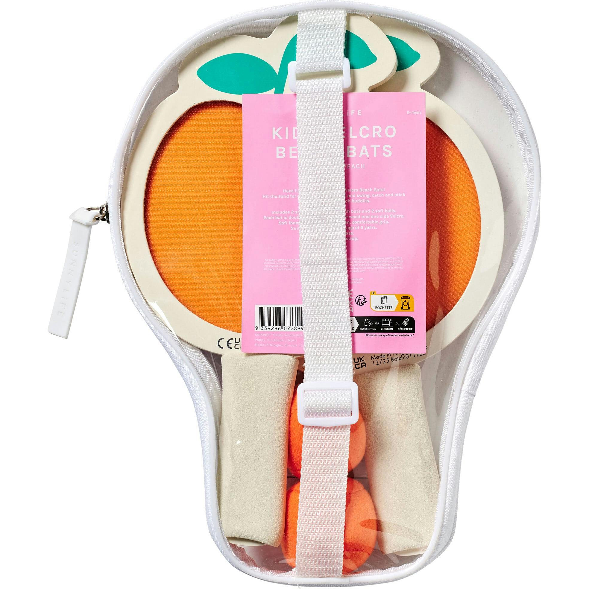 Kids Velcro Beach Bats: Poppy The