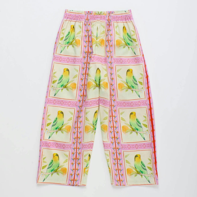 BIRDS PATCHWORK PANTS BLUSH