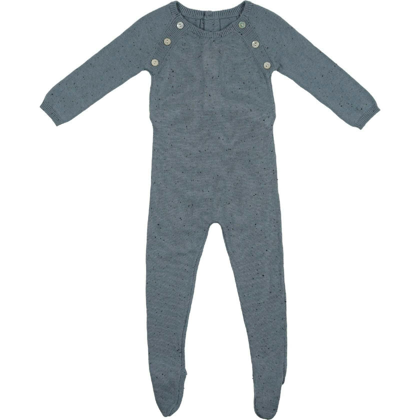 Heather Flecked Long Sleeve Footie