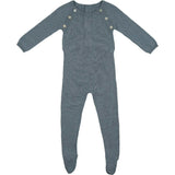 Heather Flecked Long Sleeve Footie