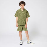 Dark Green Island Bermuda Shorts