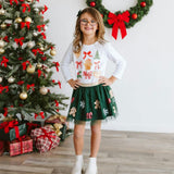 Gingerbread Joy Sequin Christmas Tutu Skirt