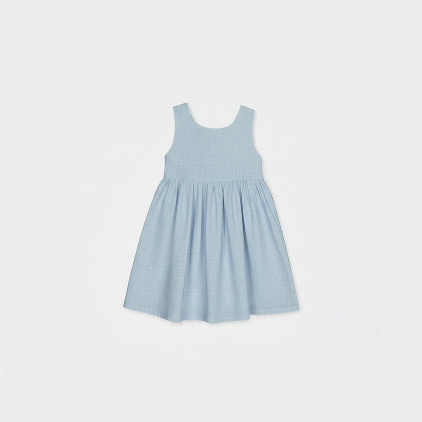 Bella Girl Dress Sleeveless, Aqua