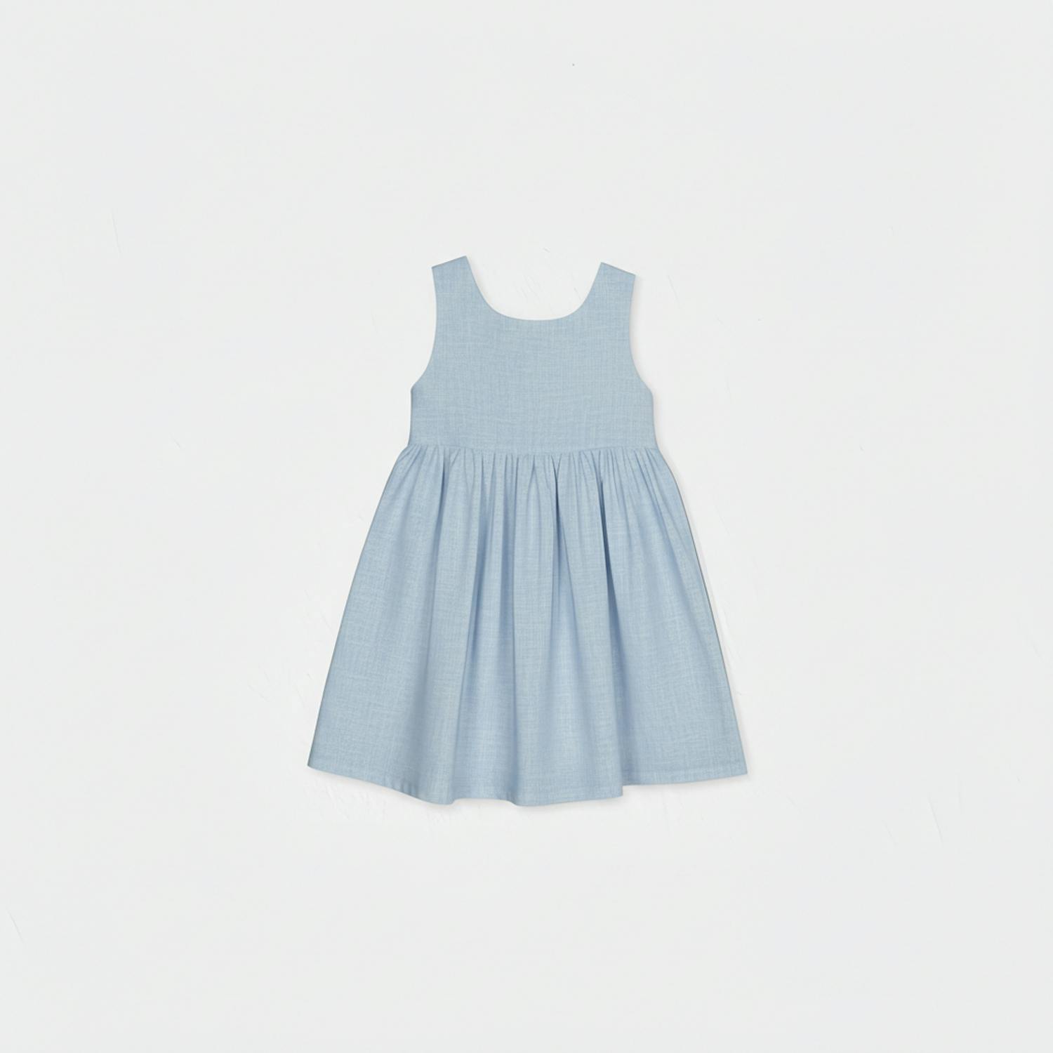 Bella Girl Dress Sleeveless, Aqua