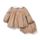 The Fall Floral Matching Baby Set, orange