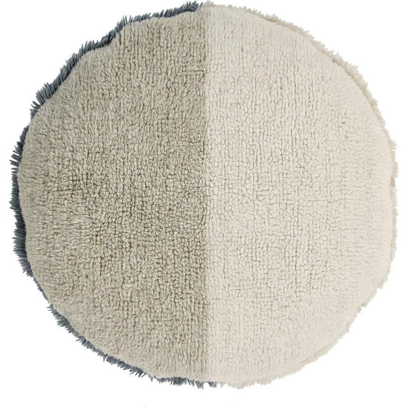 Sun Rays 2-Shade Round Woolable Floor Cushion