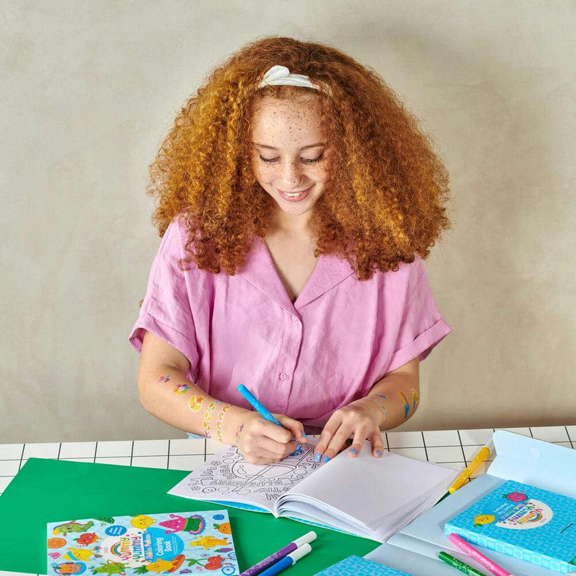 Yummy Yummy Scented Coloring Kit - Markers Stickers Coloring Book