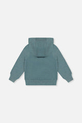 Hoodie With Screenprint Pale Turquoise