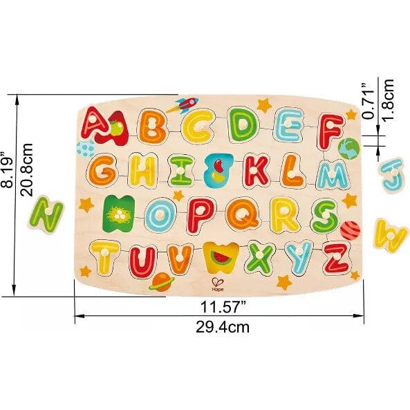 Hape: Peg Puzzle: ABC Picture - 27pc Wooden Puzzle