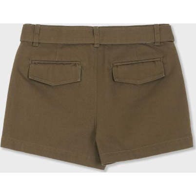 Organic Cotton Cargo Front Short With Belt