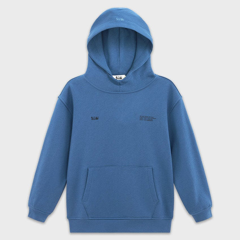 Relaxed Cotton Hoodie With Print