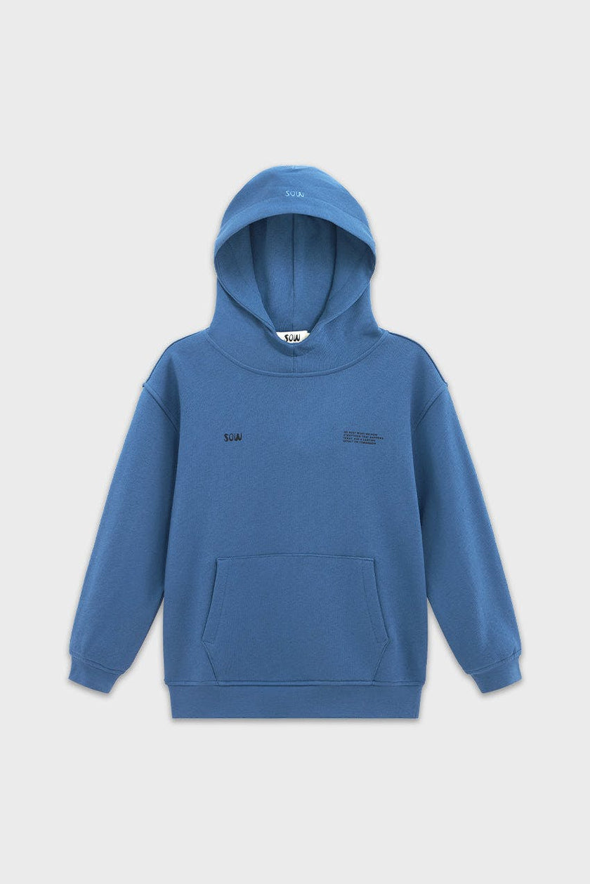 Relaxed Cotton Hoodie With Print