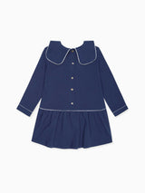 Navy Genevieve Girl Drop Waist Dress