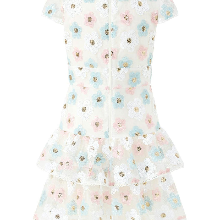 Gabrielle Frill Sequin Mini Dress