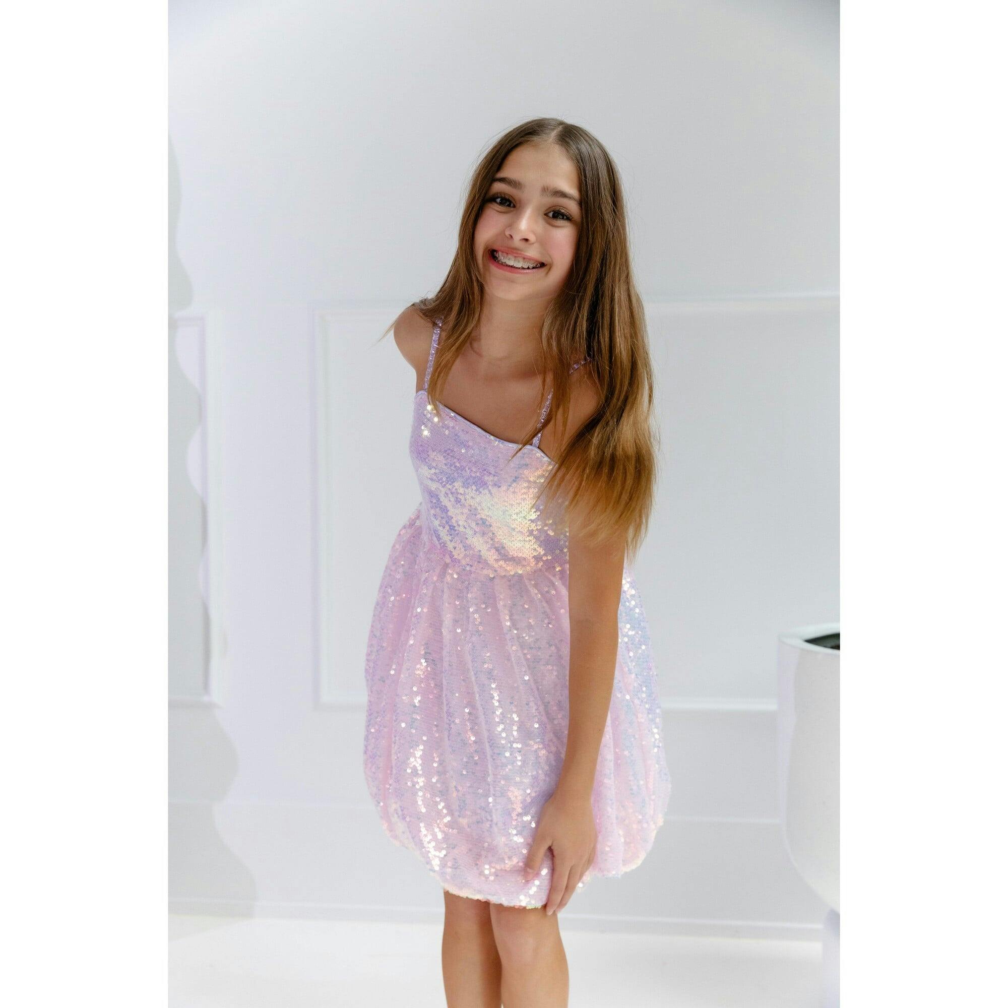 Lavender Haze Gems Bubble Dress