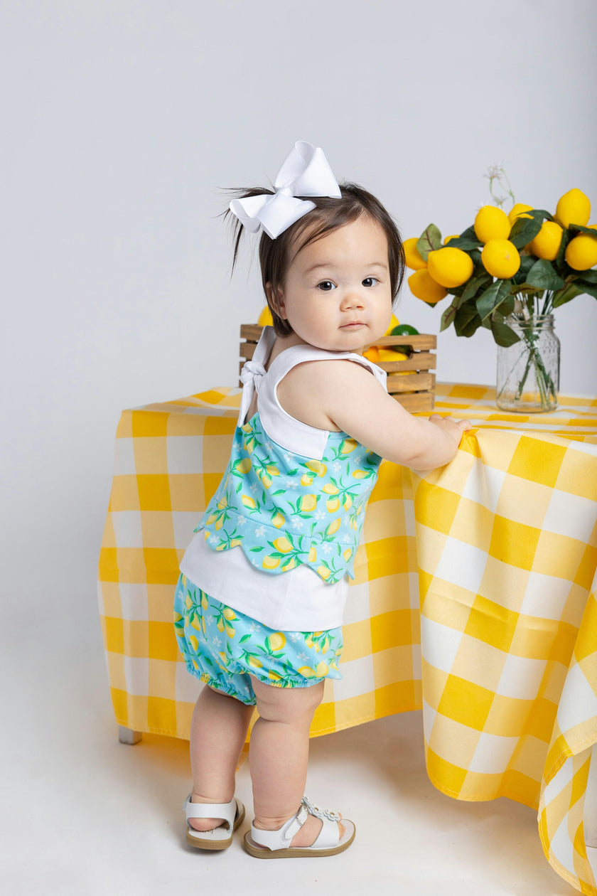 Lemon Print Dress and Bloomer