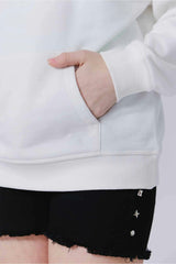 Girls Oversized Cloud Cotton Hoodie in Bright White