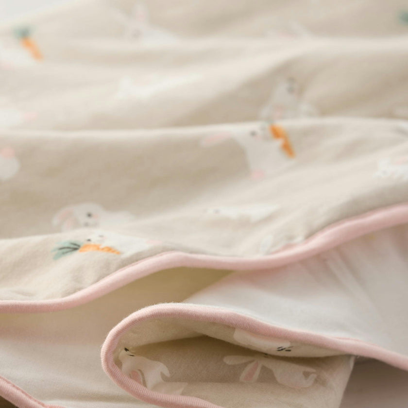 QUINN Reversible Light Weight Quilted Baby Blanket