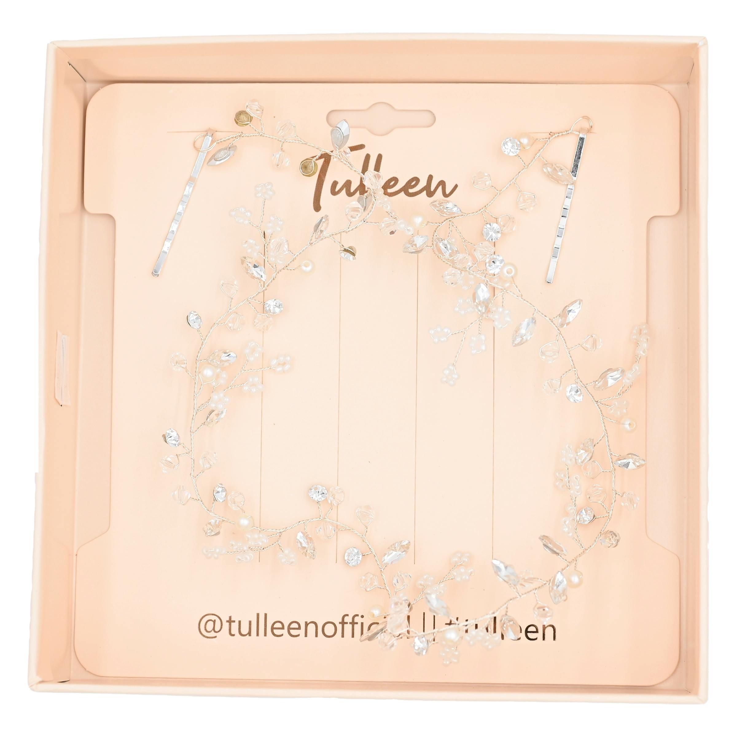 Crystal Floral Accented Hair Vine