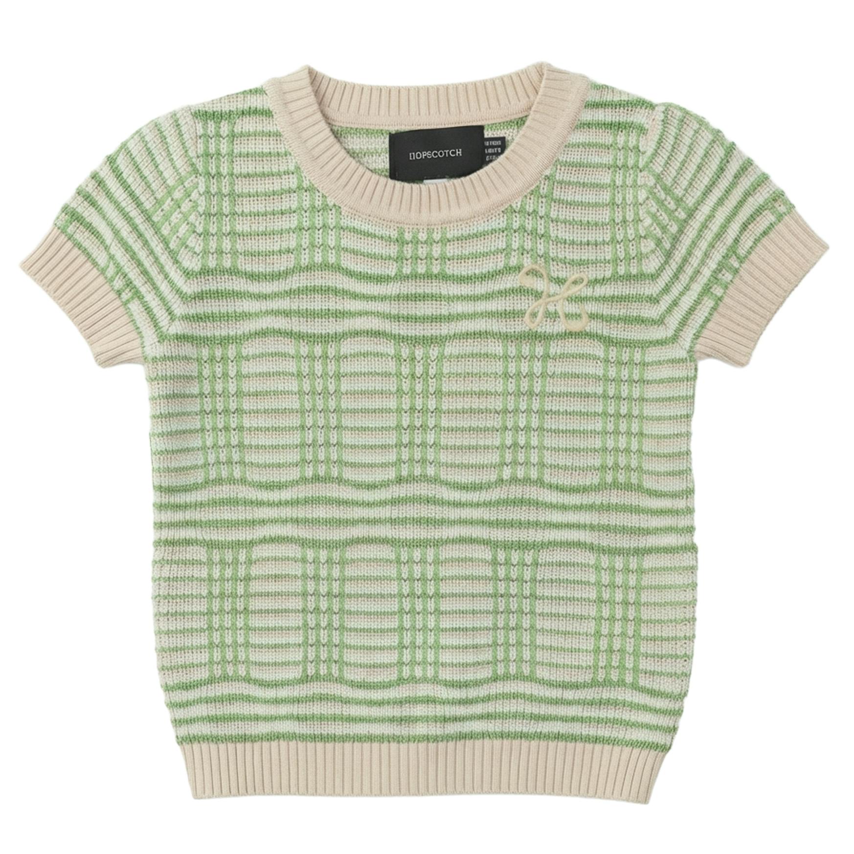 Plaid Knit Top