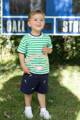 Knit Short Set With Baseball Field