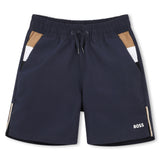 Navy Color-Block Swimshorts