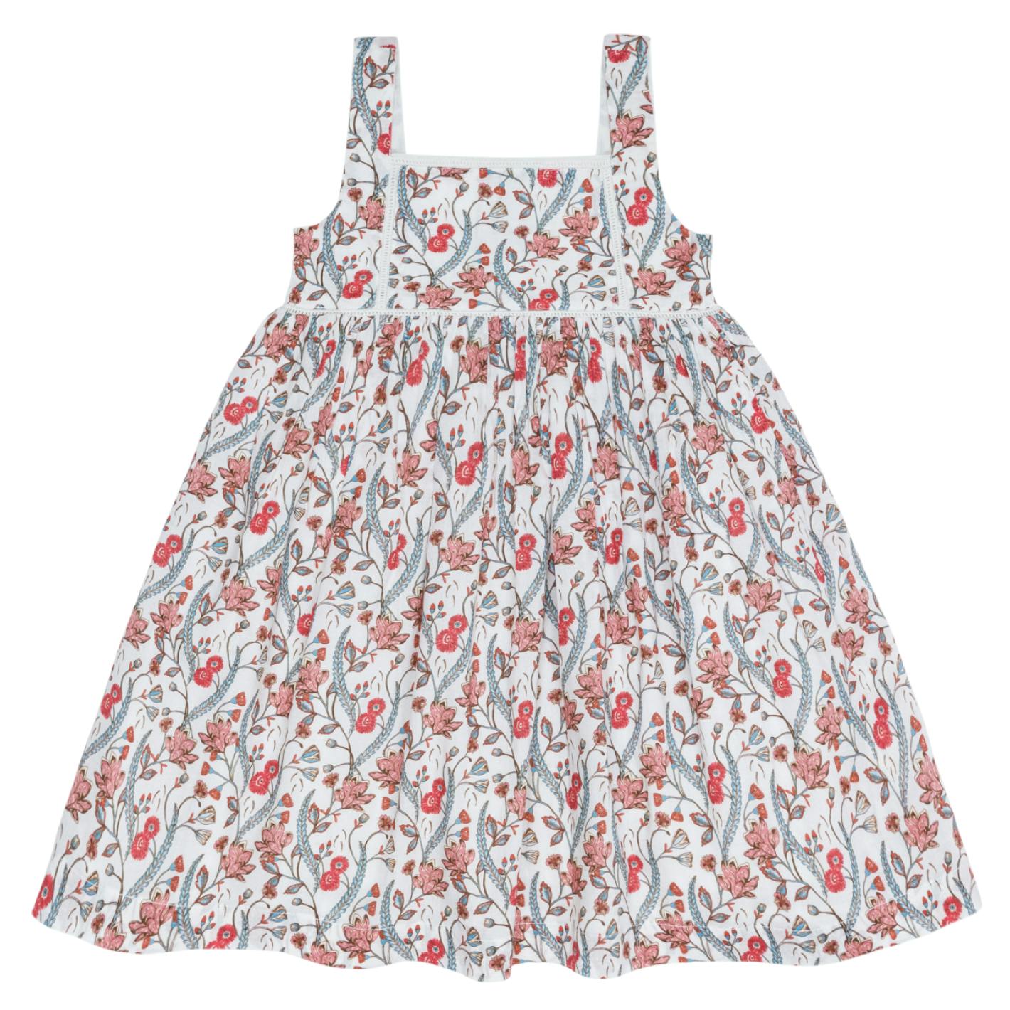 girls mercado bloom square neck dress