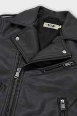 Faux Leather Moto Jacket