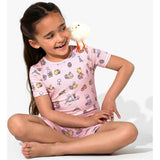 Easter Pink Kids Bamboo Short Set