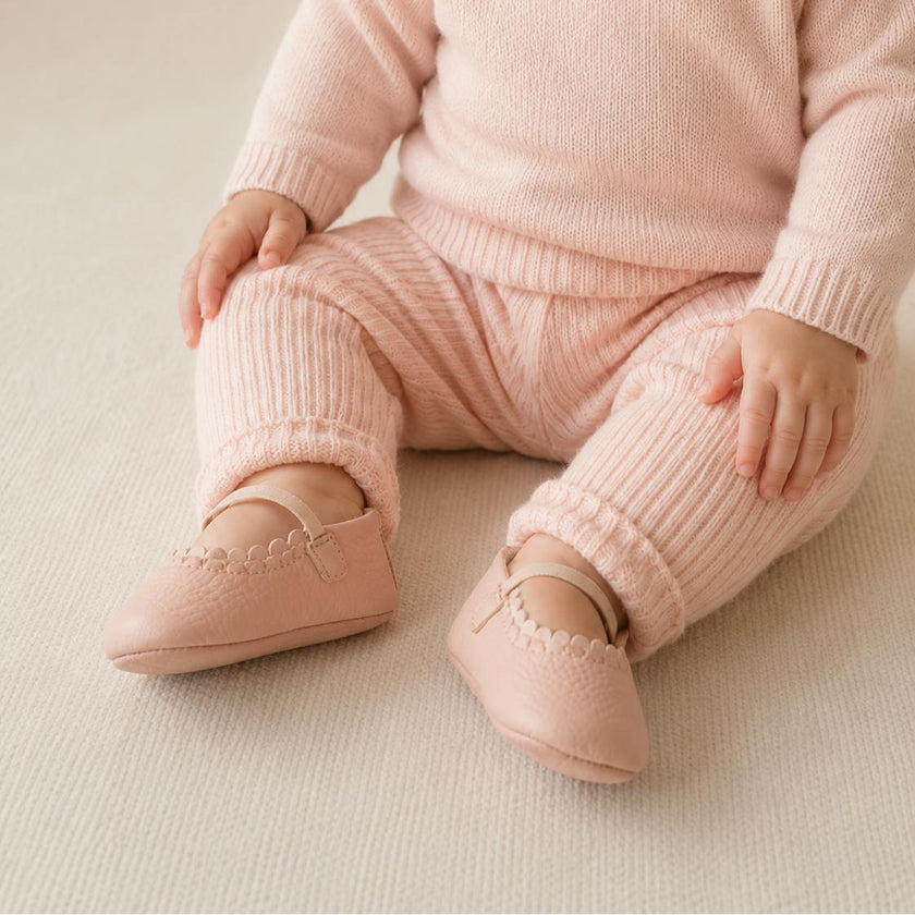 Ava Baby Ballet Flat | Pink Leather