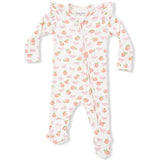 Little Peaches - 2 Way Ruffle Sleeve Zipper Footie