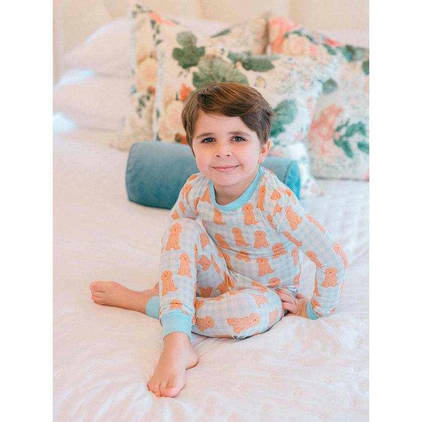 Blue Goldendoodle Bamboo PJ Set