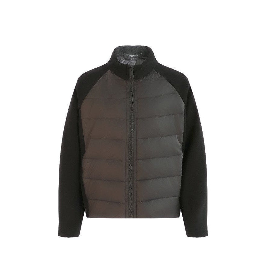 Black Quilted Zip Jacket