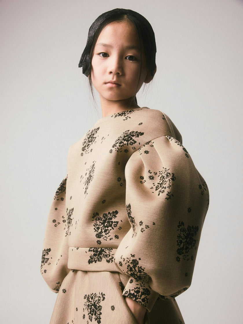 Rosa Balloon Sweatshirt Camel & Black
