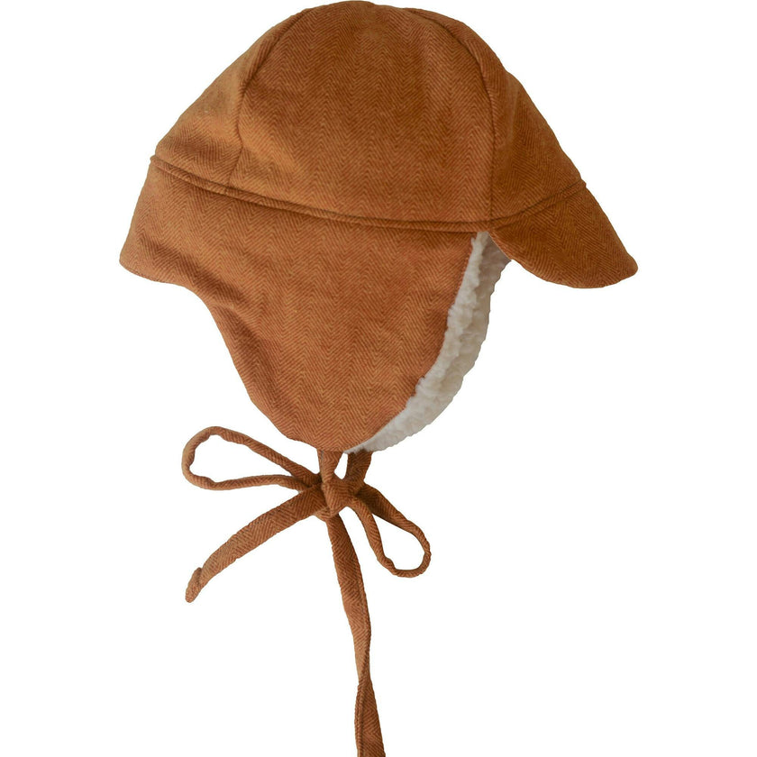 Winter Hat with Tie, Orange