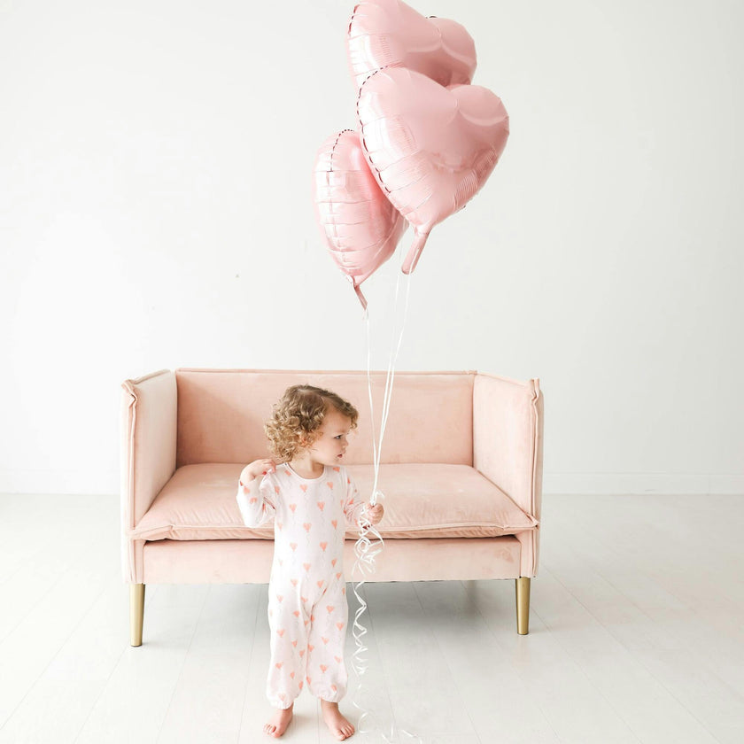 Pink Heart Balloon Romper