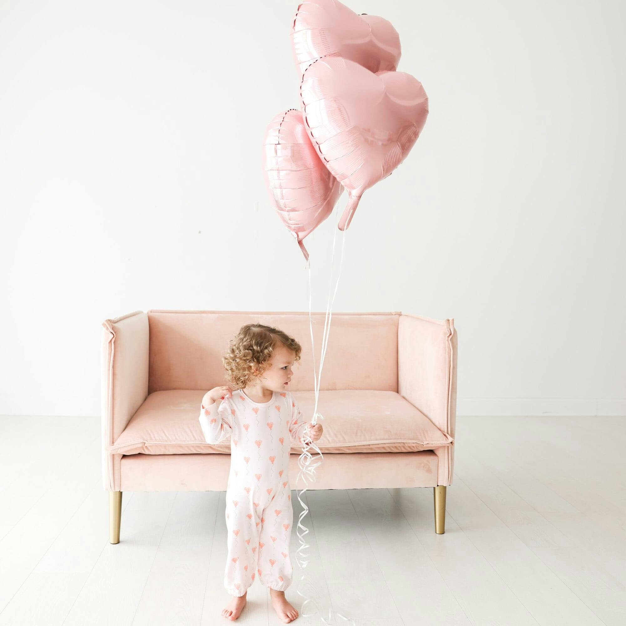 Pink Heart Balloon Romper